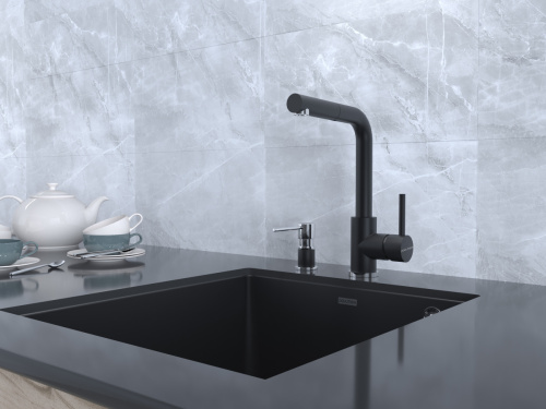 Смеситель для кухни Paulmark KASSEL Ka214311-AN на мойку черный - фото 2